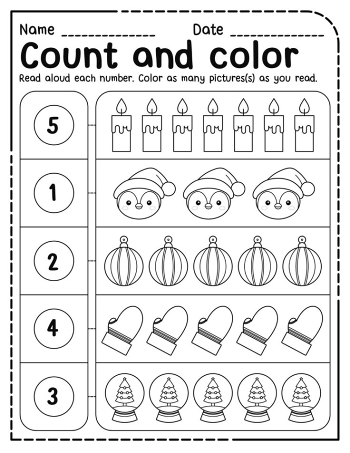 First grade math worksheet featuring counting by fives to 100 for kids