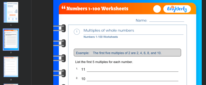 Engaging numbers to 100 activity for young learners in geometry class First grade worksheet for counting numbers up to 100 with a fun writing activity