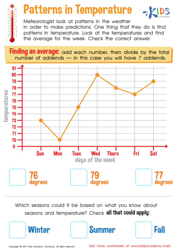 Weather Graph Worksheet 20 for Primary Students to Track Daily Conditions First grade students recording daily weather observations on a colorful fill-in graph worksheet with sunny rainy and cloudy options