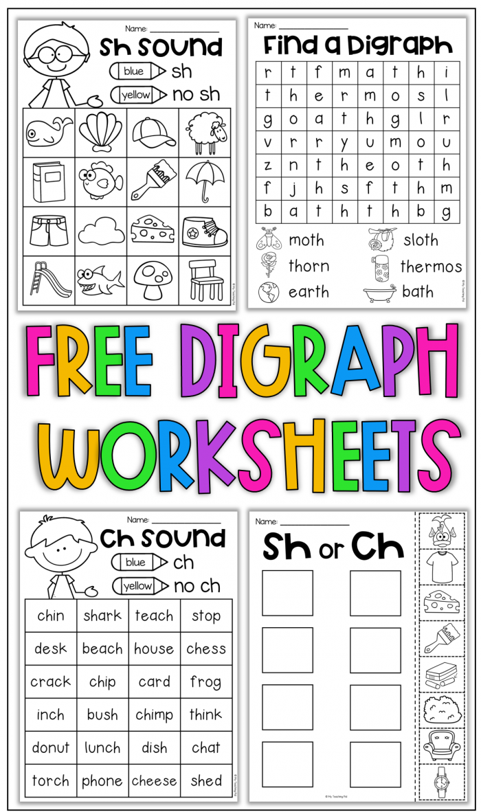 Grammar and Mechanics worksheet for First Grade Worksheet for first graders focusing on -th and -tch words with fill-in-the-blank sentences. Engaging digraphs activity for young learners to enhance their grammar skills.