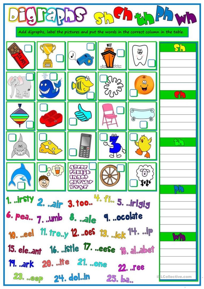 Engaging digraphs -th and -tch worksheet for young learners to enhance their grammar skills Worksheet for first graders focusing on -th and -tch words with fill-in-the-blank sentences