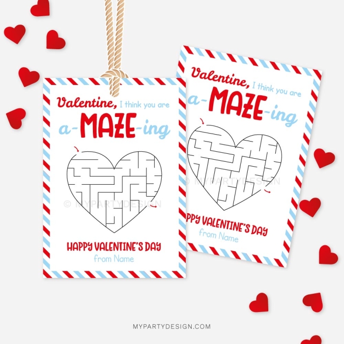 Heart Maze Puzzle Activity for Grade 1 Math Practice with Division Concepts First Grade Heart Maze Division Worksheet 10 with Valentine's Day themed puzzle activity for navigating to the center heart