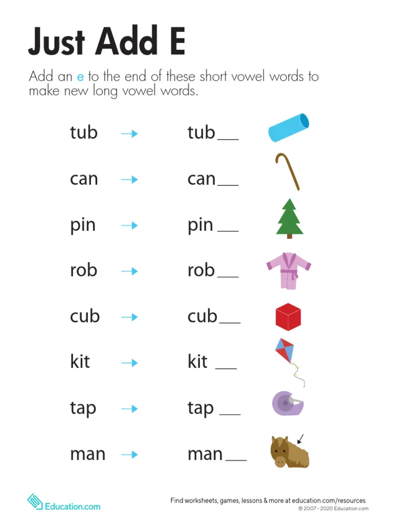Drop the Silent E and Add ing Practice Worksheet 13 First grade spelling worksheet teaching students how to drop the silent E and add ing to words