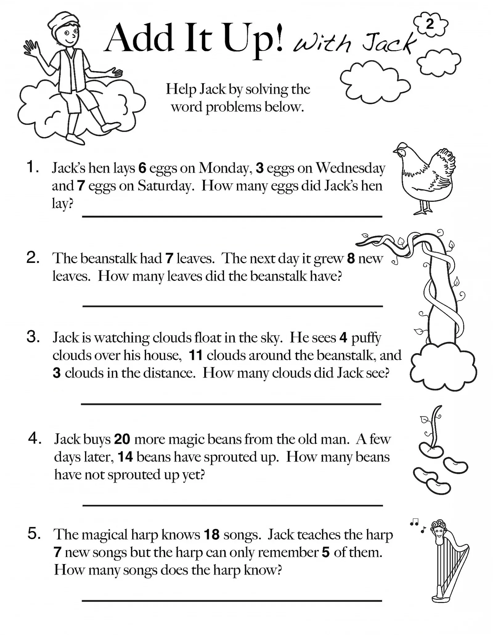 Engaging math story problems to enhance visualization skills for young learners Colorful worksheet featuring first-grade math story problems related to Earth and Space Science
