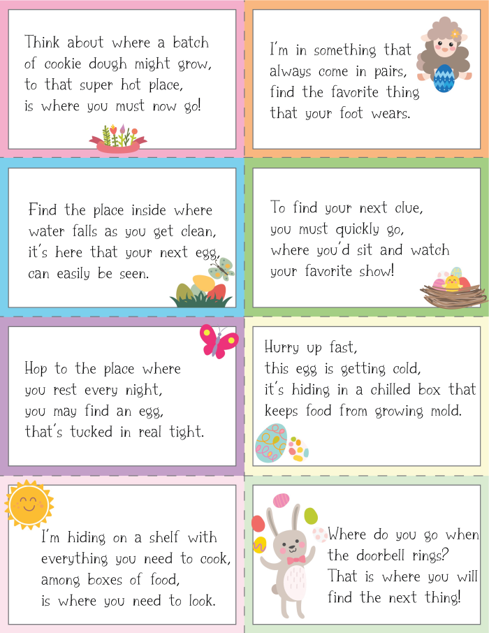 Engaging Easter activity to enjoy with your child during holiday preparations Colorful worksheet for the Easter Egg Hunt Game designed for first graders