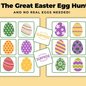 Engaging activity for kids to celebrate Easter while improving writing skills Easter Egg Hunt Game worksheet for first graders to enjoy with their parents