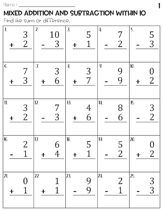 Engaging Easter Puzzle: Addition and Subtraction Within 10 for young learners Easter-themed addition and subtraction worksheet for first graders