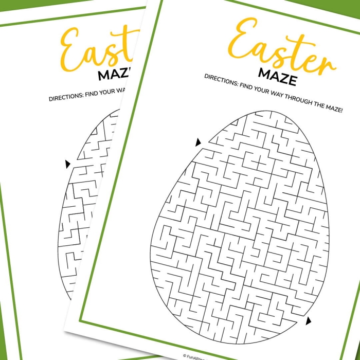 First grade student solving an Easter egg maze worksheet with a geography theme