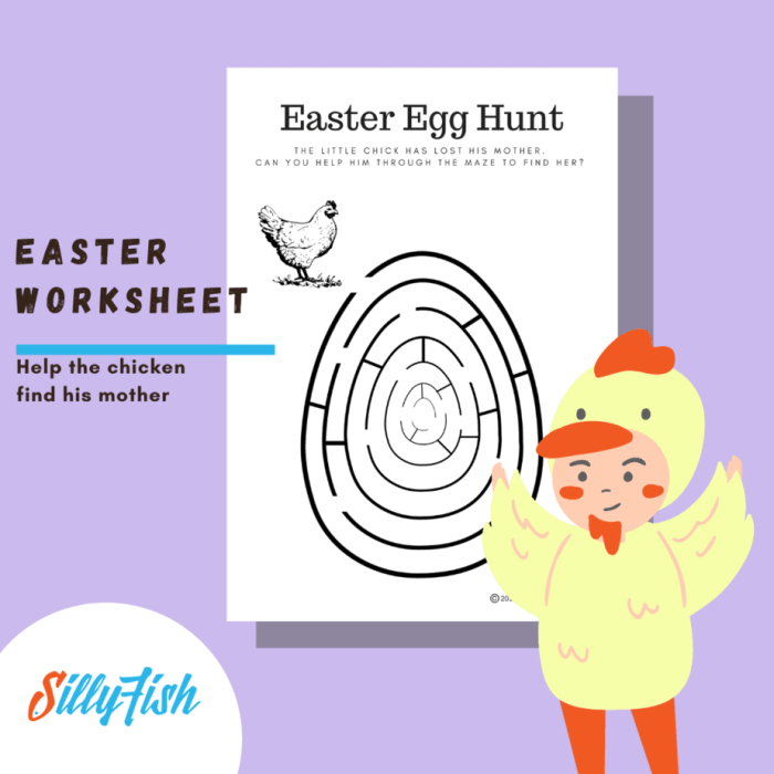 Silly Easter bunny searching for lost eggs before the celebration