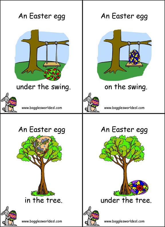 A silly Easter bunny looking for his lost eggs on a colorful first grade worksheet