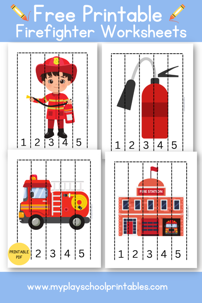 First grade reading worksheet featuring a fireman maze game with equipment to collect