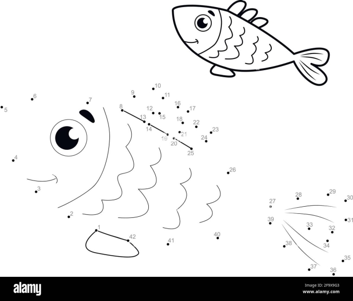 Ratios and Proportions worksheet for First Grade Fish Connect the Dots worksheet for first graders, featuring numbers 1 to 33 to reveal a fish image. Complete the counting activity to finish the fun fish illustration.
