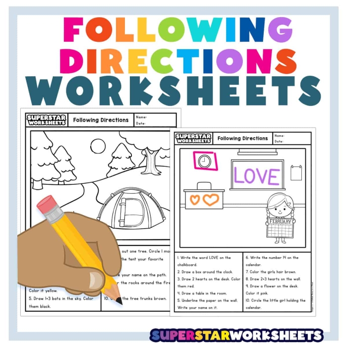 History themed following directions activity for first grade learners First grade student solving a historical riddle by following written directions on a worksheet