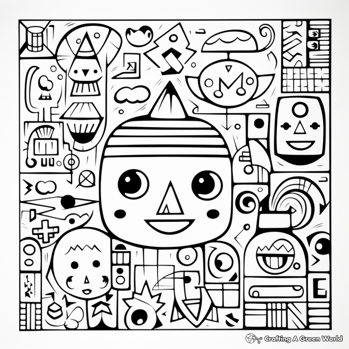 First grade math worksheet featuring shapes to color for the fraction one fourth