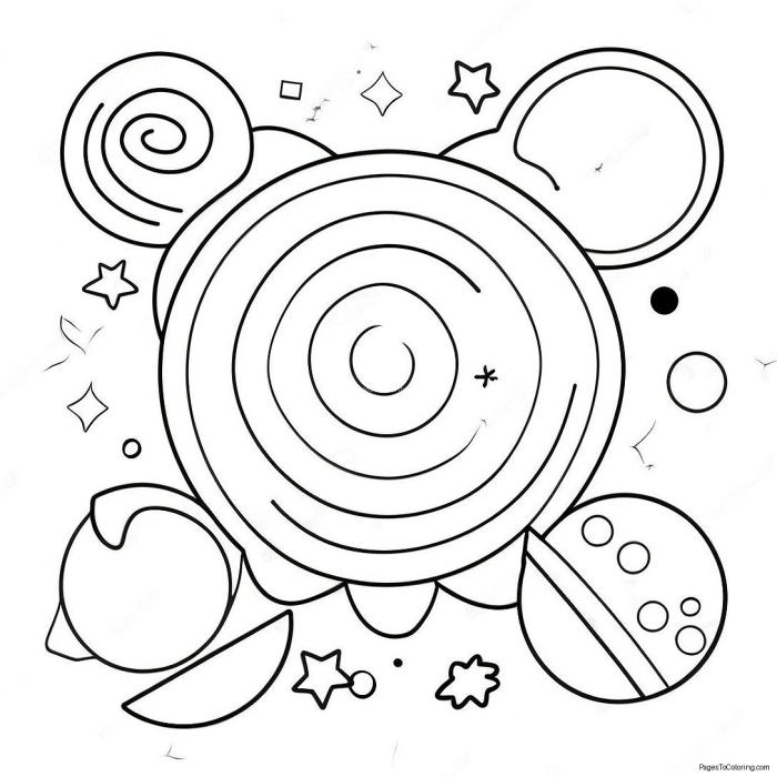 A first grade math worksheet featuring shapes to color for practicing the fraction one fourth