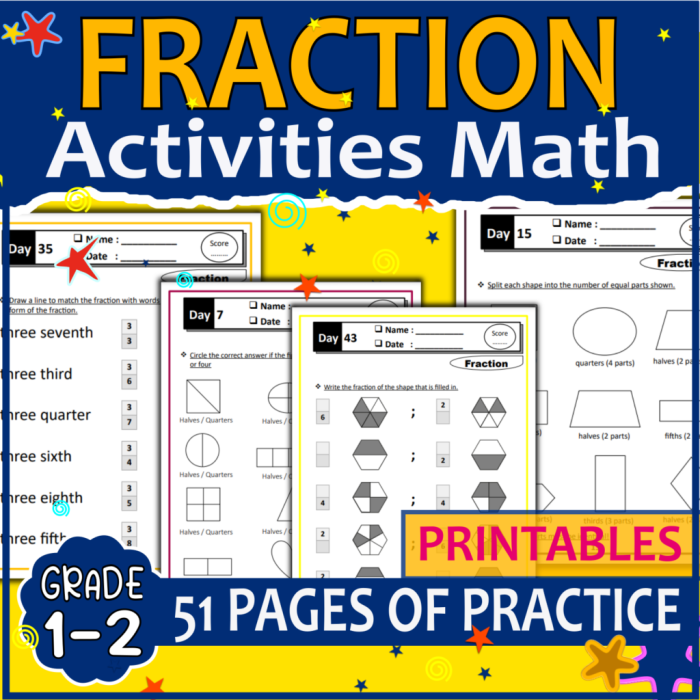 Identifying the Fraction 1/2 worksheet for young learners Worksheet for first graders to learn about the fraction one-half