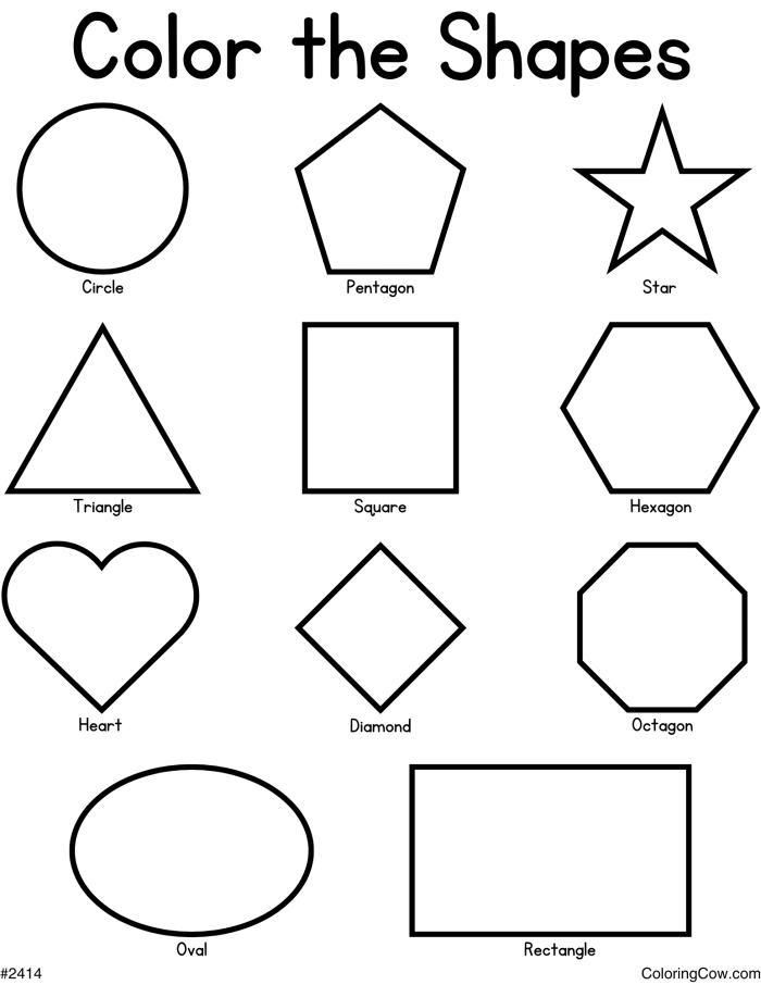 First grade math worksheet showing shapes split into two equal parts for teaching halves concept Illustration of colorful shapes divided in half for first grade fraction learning activity
