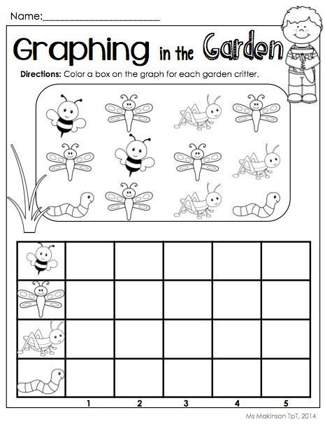 Writing worksheet for First Grade Children engaging with a Garden Graphing worksheet, illustrating vegetable pickings from a rabbit's garden. First Grade Garden Graphing activity for enhancing counting and graphing skills.