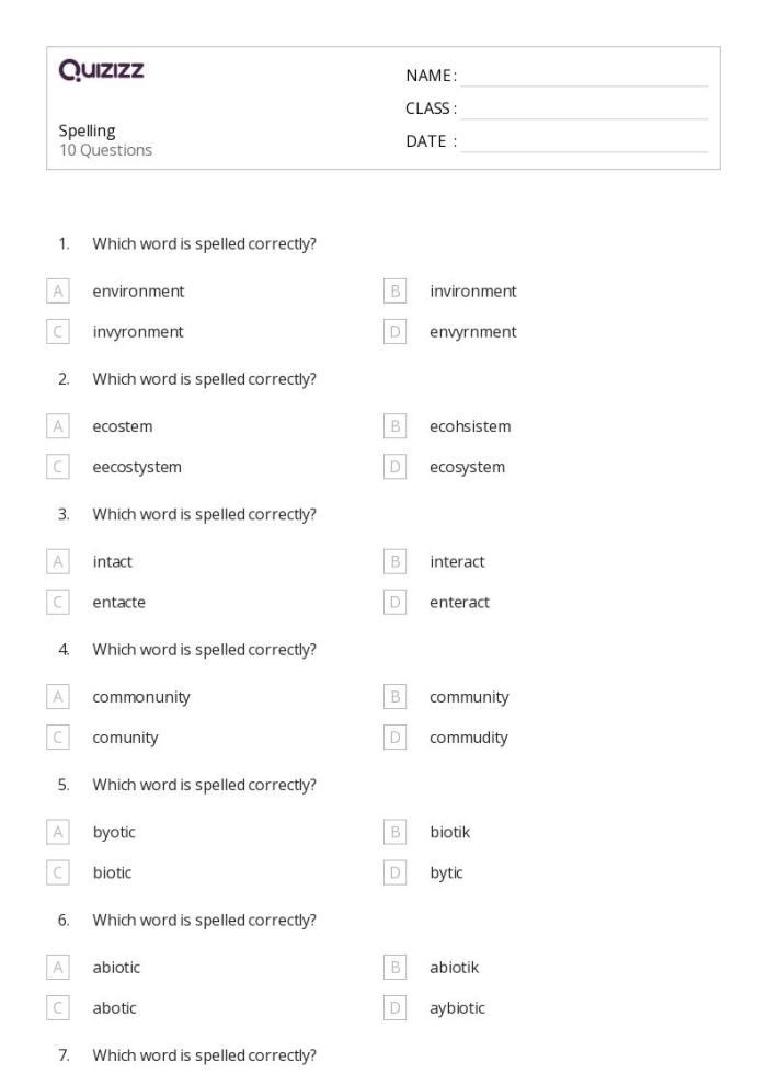 Engaging spelling practice for young learners with a focus on geometry vocabulary First grade spelling quiz worksheet featuring fill-in-the-blank exercises for geometry terms