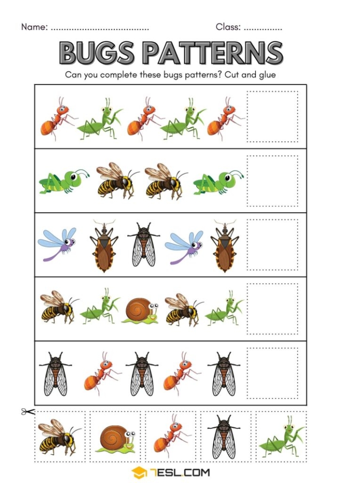 First grade worksheet featuring a number-coded coloring activity to reveal a hidden bug