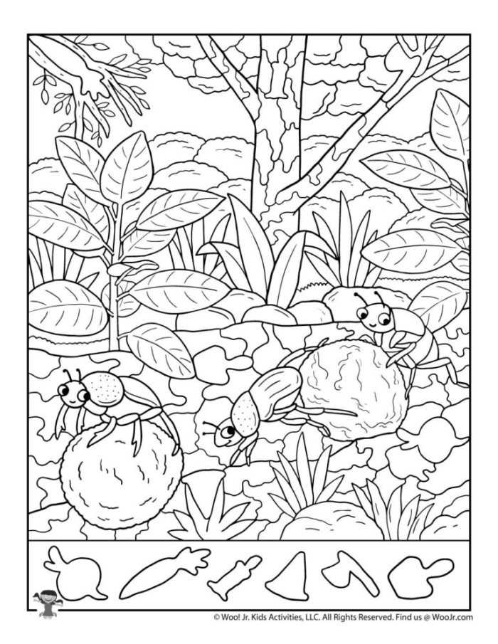 A first grade student coloring a hidden bug worksheet by following number codes