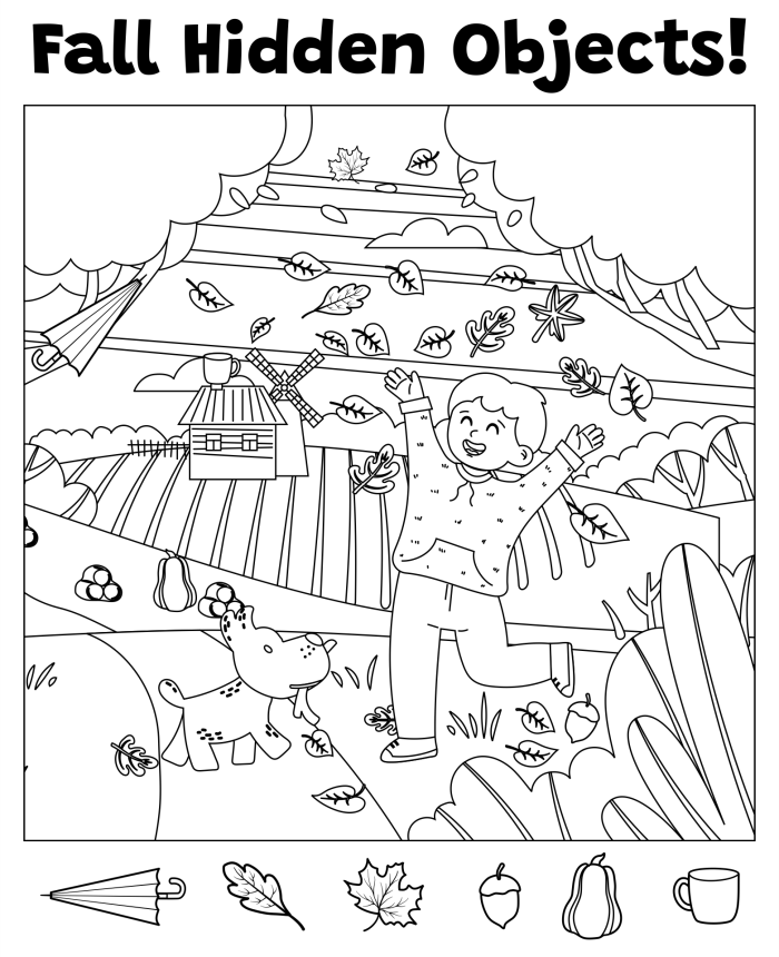 First grader helping to find the class rabbit hidden among back to school supplies and classroom objects on the first day of school