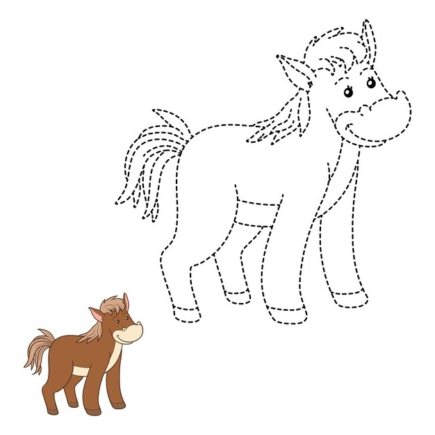 Connect the Dots Horse Math Worksheet for First Grade Image 23 First grade student worksheet featuring a connect the dots activity of a horse numbered 1 to 37
