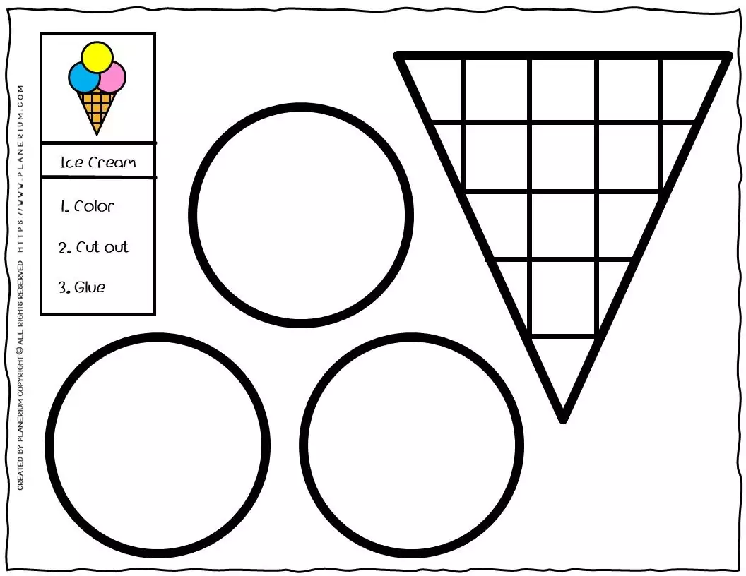 First grade student worksheet featuring a picture graph about favorite ice cream flavors to practice data and handwriting