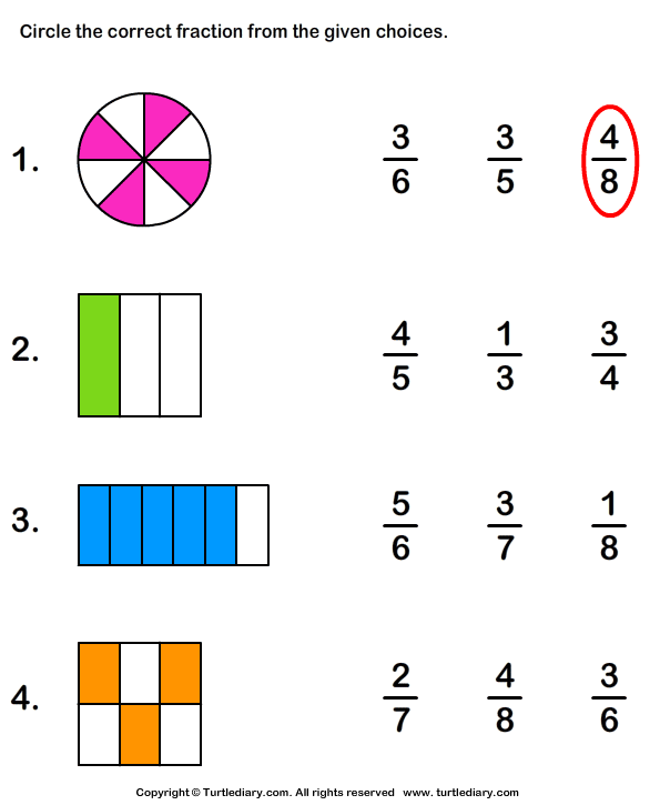 Interactive math exercise for mastering the concept of one-half in first grade Printable worksheet for first graders focusing on identifying the fraction one-half