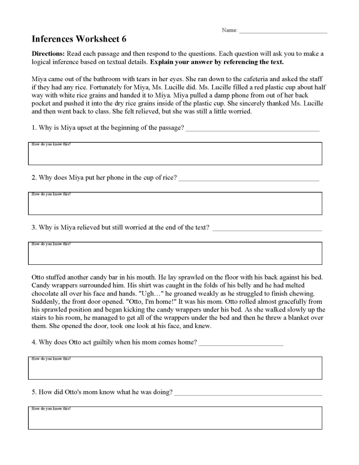 Making Inferences With Pictures Worksheet Activity 3 for Early Learners First grade student making inferences about animals by looking at picture clues and choosing correct statements