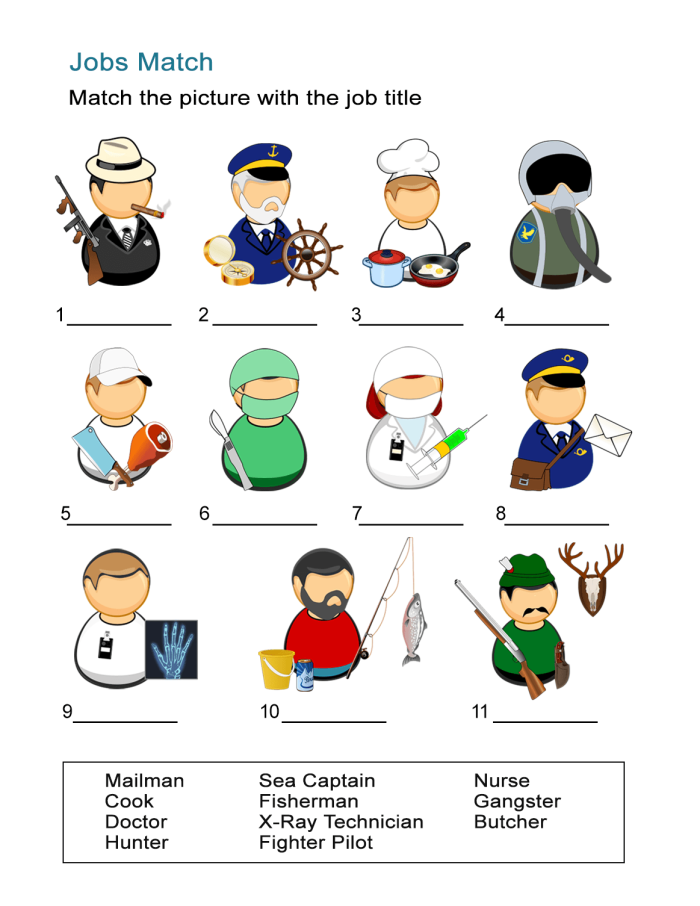 Different Types of Jobs Worksheet for First Grade Data and Graphing First grade worksheet page where students draw three different jobs and write their descriptions