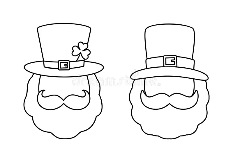 Leprechaun coloring page worksheet for first graders to celebrate St. Patrick's Day