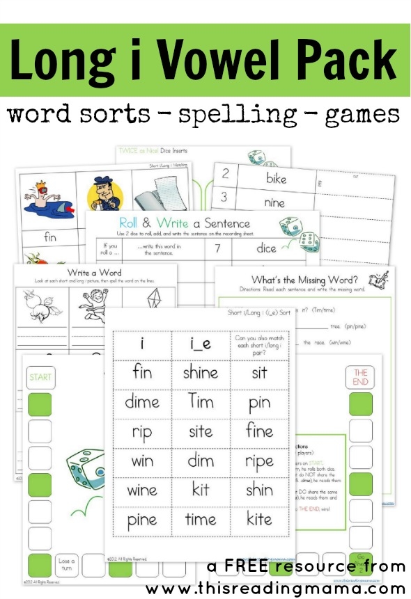 Long I Sound Practice Exercise 21 for Early Elementary Reading Skills First grade long i practice worksheet with word bank and sentence completion activities for phonics learning