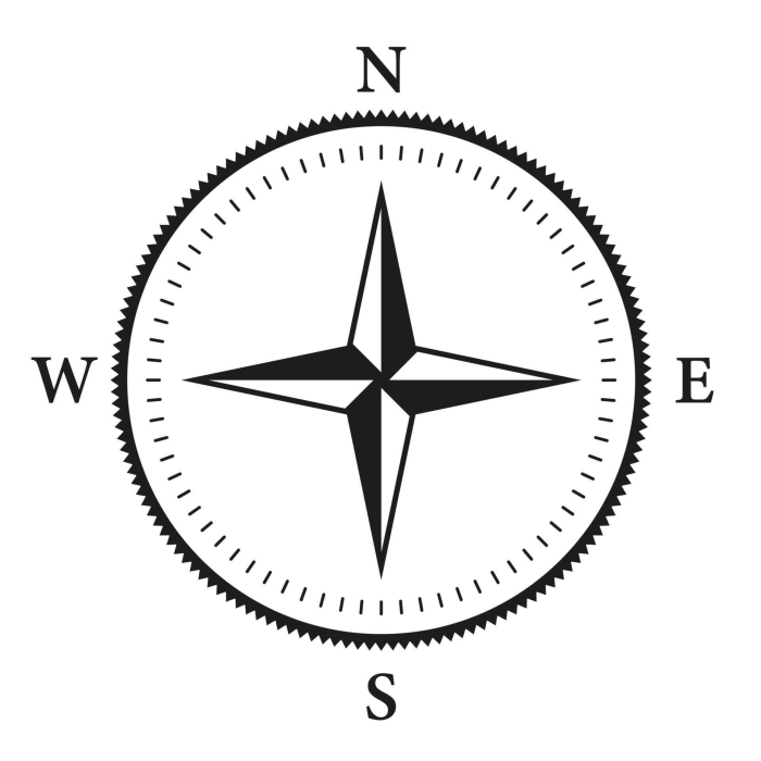 Worksheet for first graders featuring a compass rose and U.S. map for learning directions. Directions: North, South, East or West? worksheet for map reading skills.