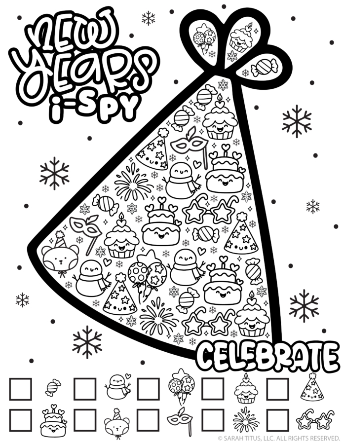 Elegant New Year's masquerade mask coloring worksheet for first graders