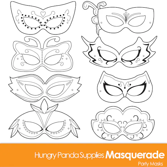 First grade student coloring an elegant masquerade mask for a New Year worksheet activity