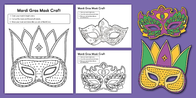 A first grade student coloring an elegant masquerade mask for a New Year celebration