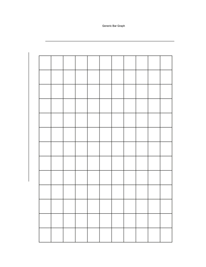 Blank bar graph worksheet with grid lines for first grade math practice