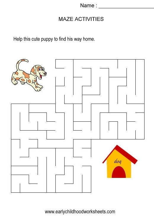 Buddy the Dog Maze Activity for Addition Practice First grade addition maze worksheet showing a cartoon dog navigating through a path to reach a tennis ball, image 16