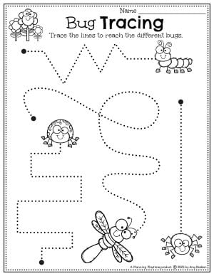 First grade math worksheet with a color by number activity to reveal a hidden bug