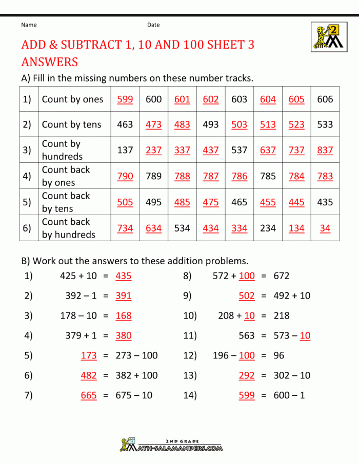 Simple Addition and Subtraction Worksheet 12 for First Grade Students First grade math worksheet featuring twenty-four single-digit addition and subtraction problems for practice