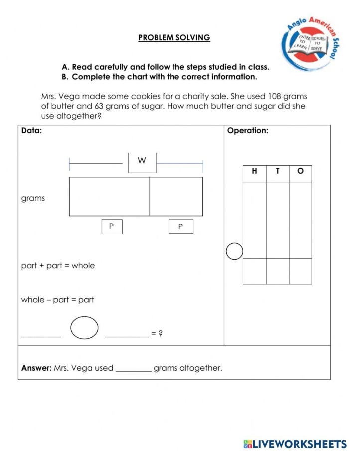 A colorful illustration to support math learning through story problems Math Story Problems worksheet for first graders with engaging visuals