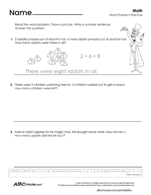 Engaging image illustrating math story problems for young learners Math Story Problems worksheet designed for first graders with visual aids