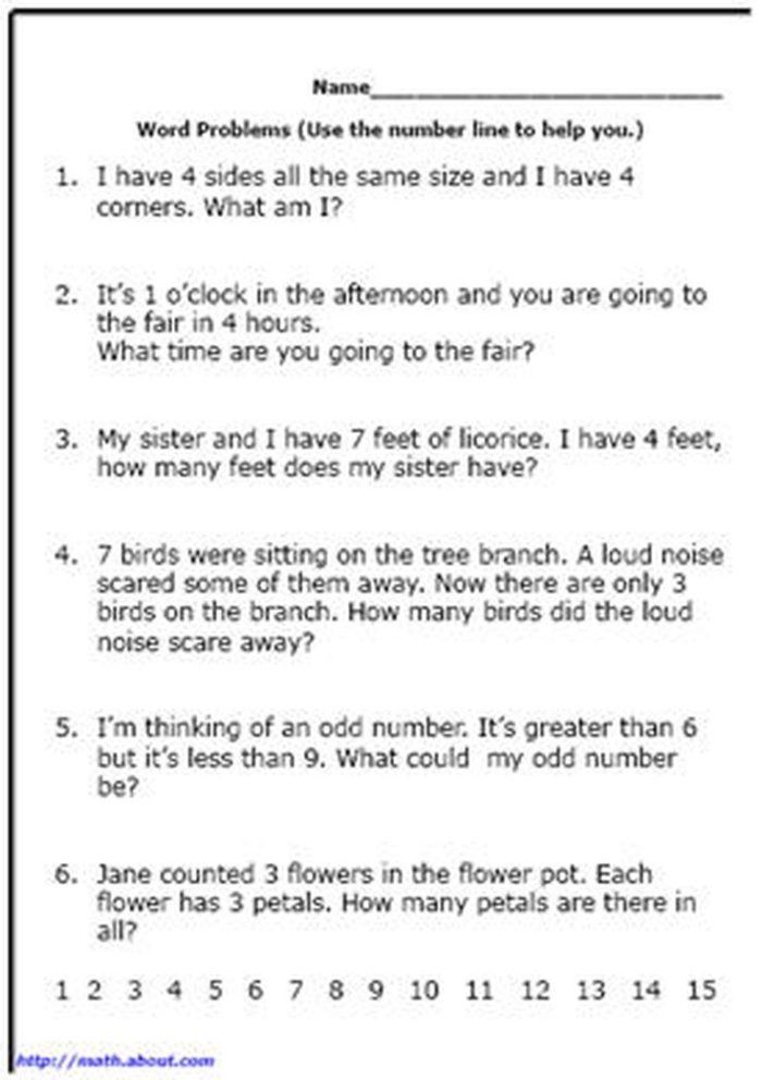 Interactive image aiding comprehension of math story problems for young learners Math Story Problems worksheet for first graders featuring engaging visuals
