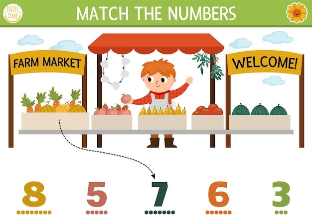 First grade math worksheet showing a tally chart of fresh vegetables at a farmers market