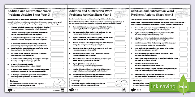 First grade math worksheet for practicing addition and subtraction to solve a mystery word puzzle