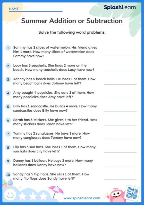First grade math worksheet for adding and subtracting to reveal a mystery word
