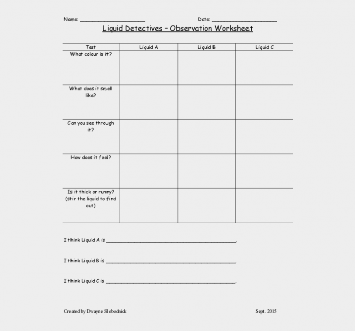 Worksheet for first graders to identify examples of solids, liquids, and gases in a fun and engaging way