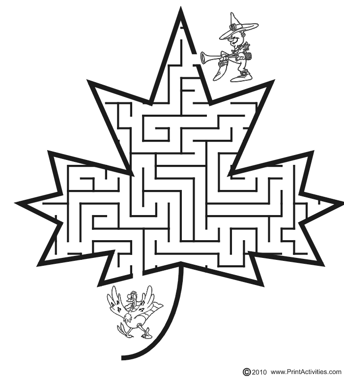 Autumn Maze Tracing Activity for Beginning Handwriting Practice First grade student tracing a path through an autumn-themed maze worksheet from start to finish