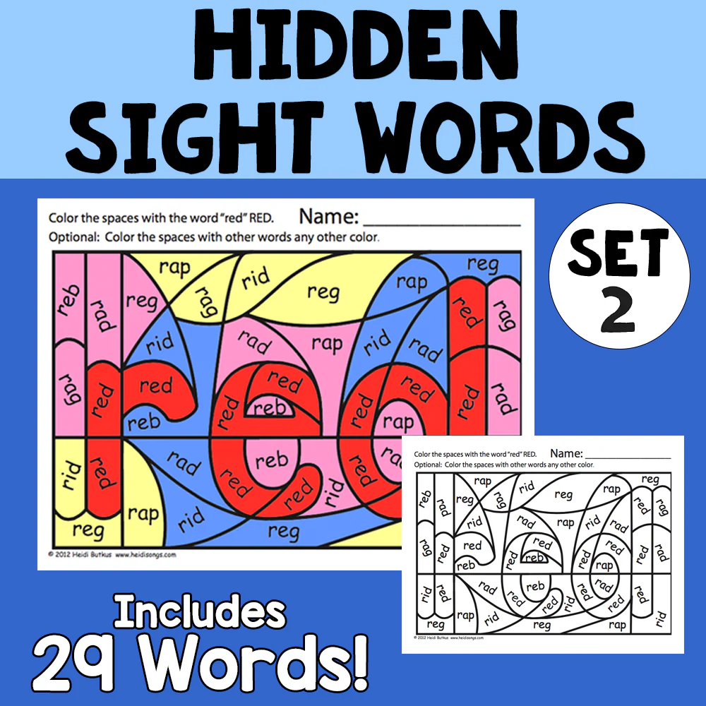 Missing Sight Words Exercise 20 for Early Readers First grade students selecting missing sight words to complete simple sentences in a worksheet activity